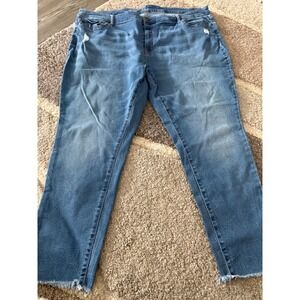 ANA A NEW APPROACH Jeans Womens 24W High Rise Jegging‎ Blue Distressed Frayed